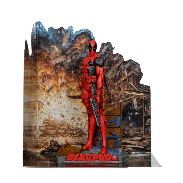 Mcfarlane Marvel Deadpool (The New Mutants #98) 1:10th Scale Posed Figure w/Scene
