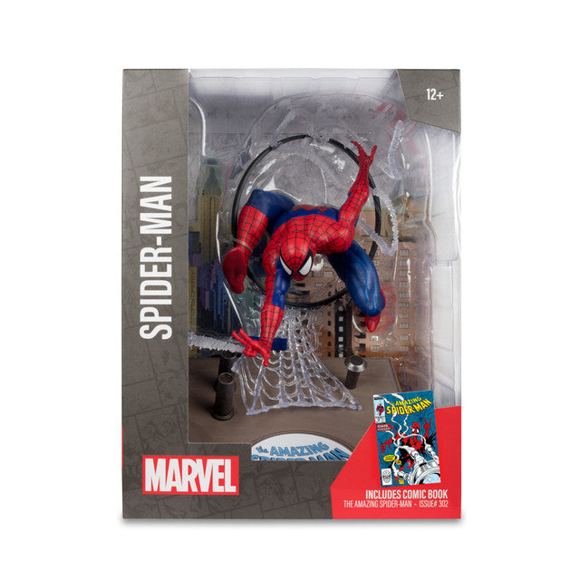 Mcfarlane Marvel Spider-Man (The Amazing Spider-Man #301) 1:6th Scale Posed Figure w/Scene & Comic