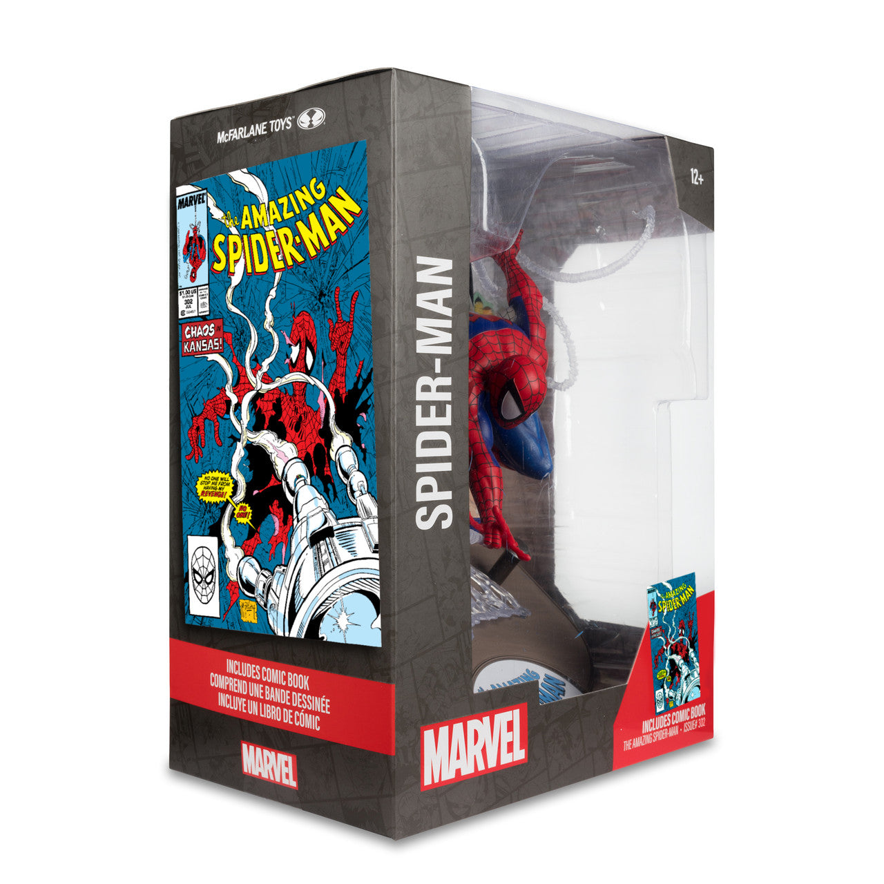 Mcfarlane Marvel Spider-Man (The Amazing Spider-Man #301) 1:6th Scale Posed Figure w/Scene & Comic