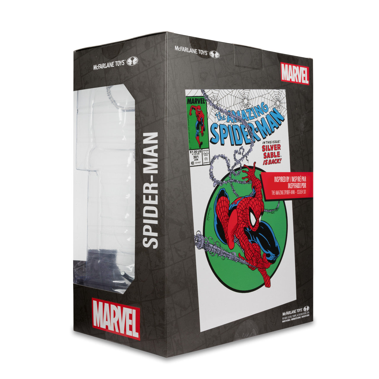 Mcfarlane Marvel Spider-Man (The Amazing Spider-Man #301) 1:6th Scale Posed Figure w/Scene & Comic