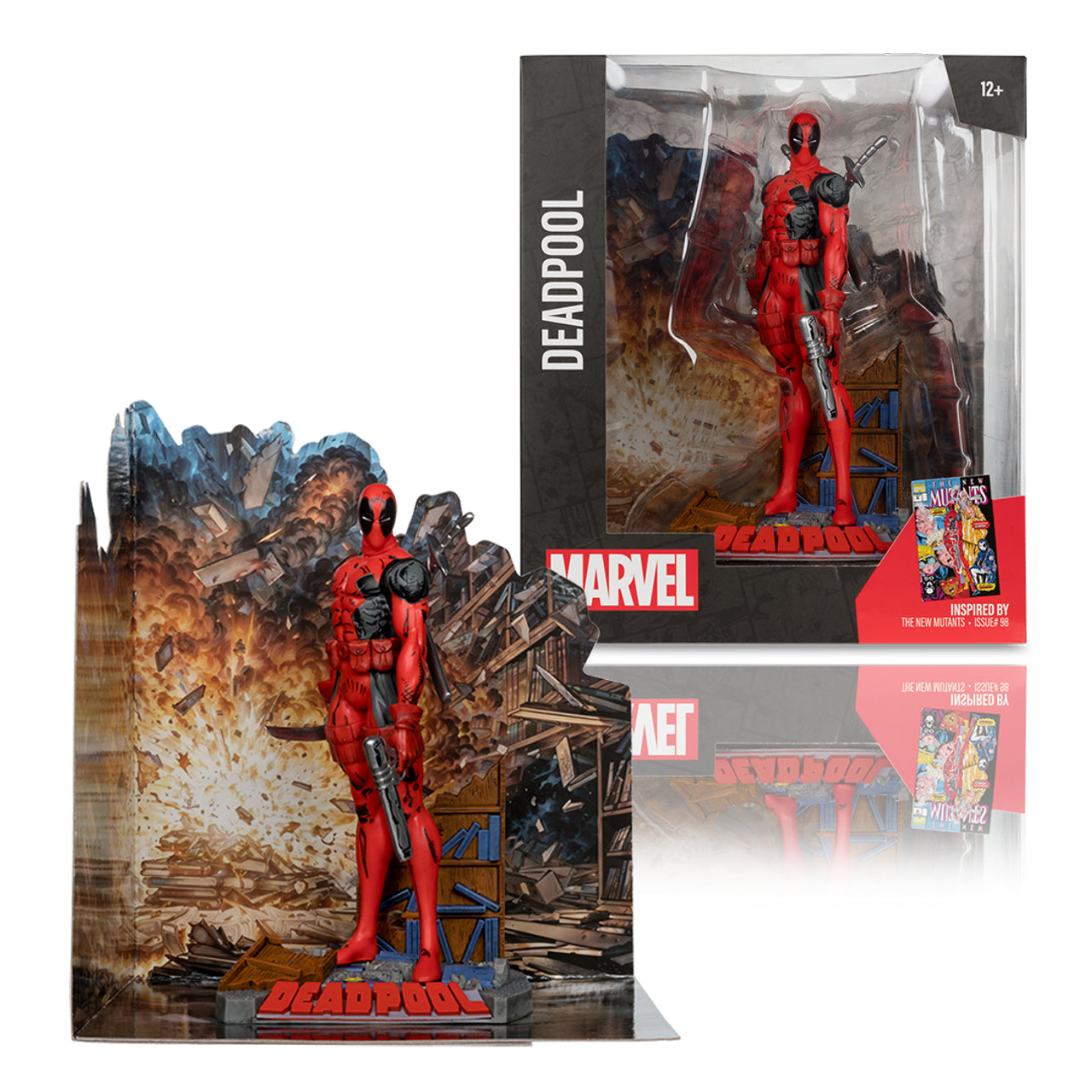 Mcfarlane Marvel Deadpool (The New Mutants #98) 1:10th Scale Posed Figure w/Scene