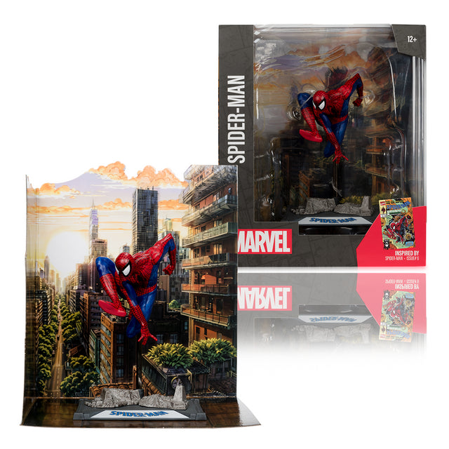 Mcfarlane Marvel Spider-Man (Spider-Man #6) 1:10th Scale Posed Figure w/Scene