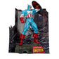 Mcfarlane Marvel Captain America (The Amazing Spider-Man #323) 1:6th Scale Posed Figure w/Scene & Comic