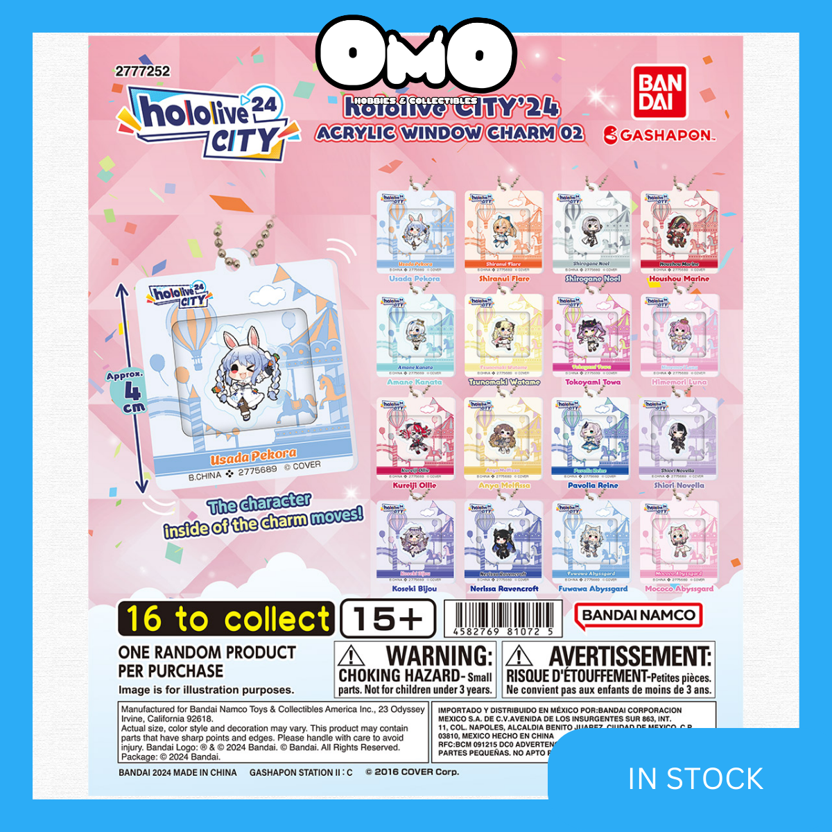 GASHAPON HOLOLIVE CITY WINDOW CHARM 02 [Random]
