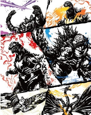 Pre-Order Godzilla Card Game (English Edition) Sleeve &amp; Card Set Ink-Brushed Monster Rampage [GZCGE-SCS01]