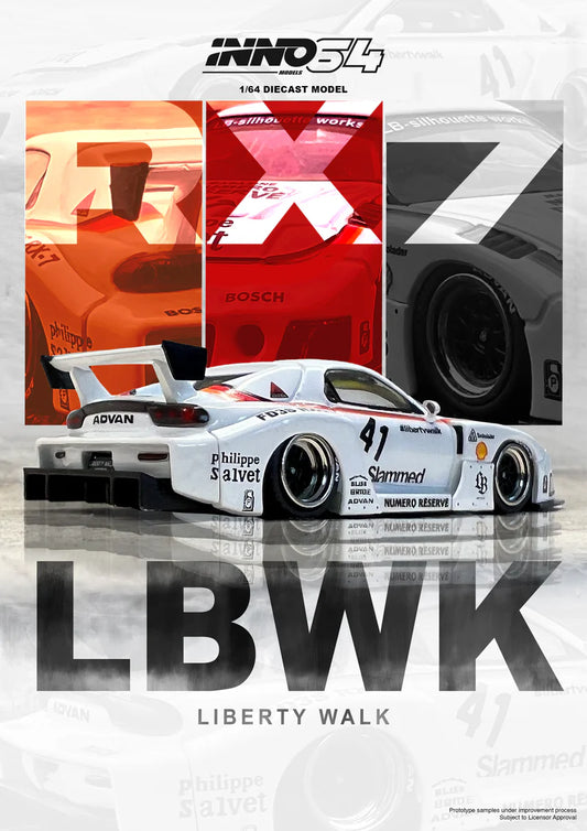 INNO64 1:64 MAZDA RX7 (FD3S) LB-SUPER SILHOUETTE IN64-LBWK-RX7-02
