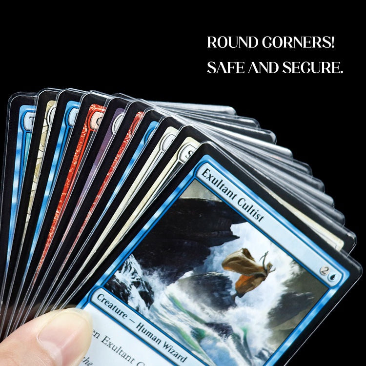 round corner card sleeves Stellar Factory 112-Count, Crystal Clear, 2.5" x 3.5" save 10% Buy 25 I Bought the CURV Sleeves: