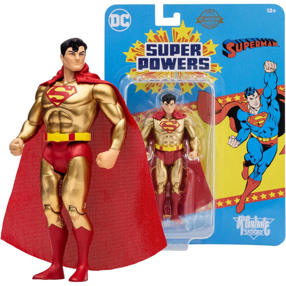 McFarlane Toys DC DIRECT - SUPER POWERS 5IN FIGURES WV7 - SUPERMAN (GOLD EDITION)(SP 40TH ANNIVERSAR